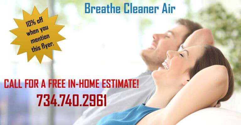save 10% on air duct cleaning services Belleville MI