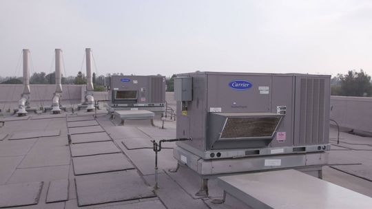 commercial HVAC units on a roof Southfield MI